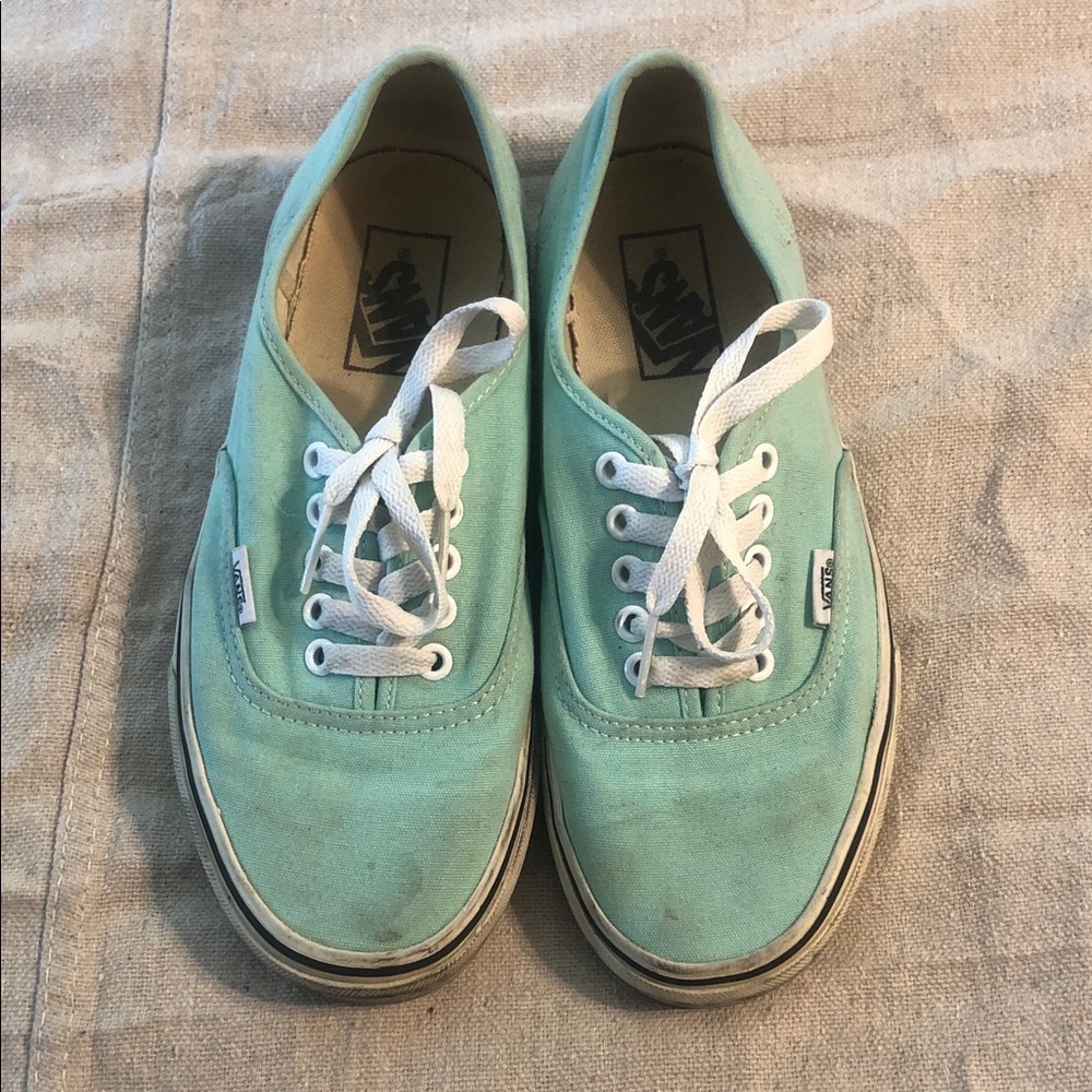 Vans Canvas Low-Top Sneakers in Mint